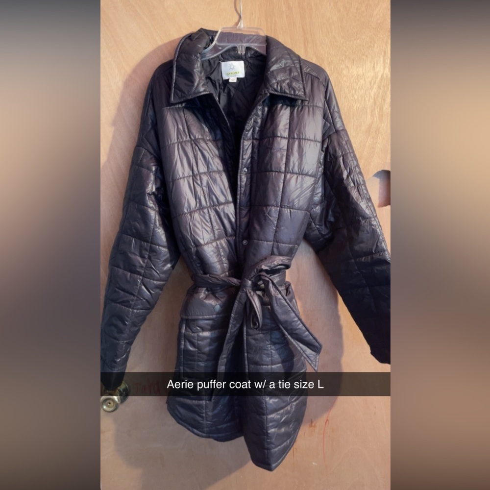 Aerie Puffer Coat w/ Tie